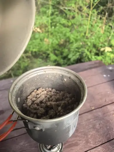 Готовый фарш в котелке