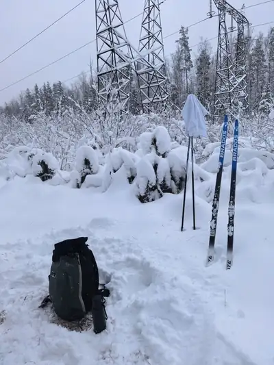 Ski labyrinth near Ivanovskaya, frame 6